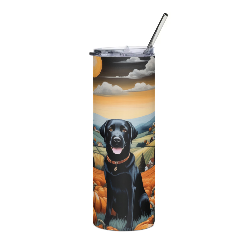PugMug Custom Black Labrador Retriever Stainless Steel Tumbler