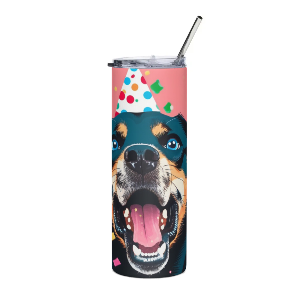 PugMug Custom Blue Stainless Steel Tumbler