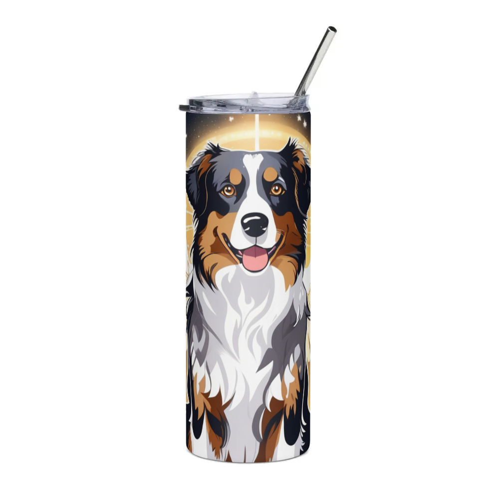 PugMug Custom Australian Shepherd Dog Stainless Steel Tumbler