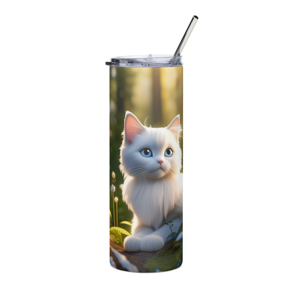 PugMug Custom White Ragdoll Cat Stainless Steel Tumbler