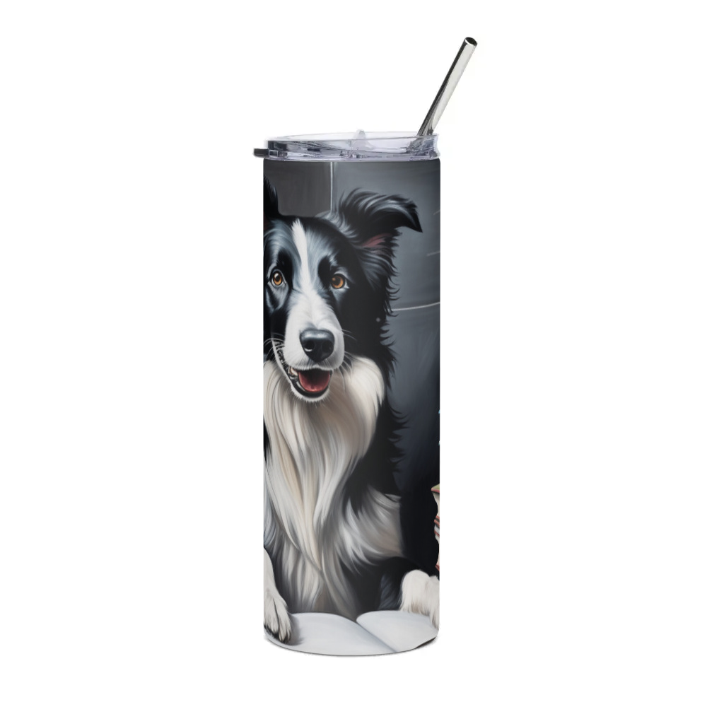 PugMug Custom Border Collie Stainless Steel Tumbler