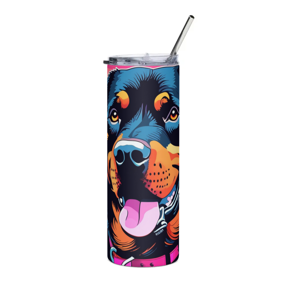 PugMug Custom Rottweiler Stainless Steel Tumbler