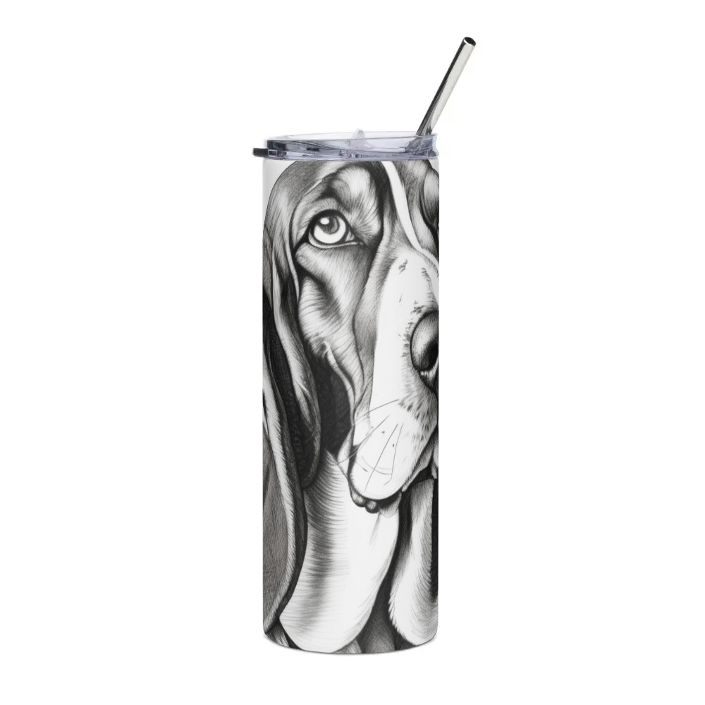 PugMug Custom Basset Hound Stainless Steel Tumbler