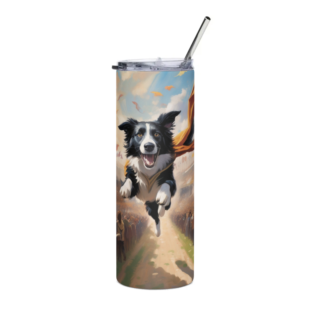 PugMug Custom Border Collie Stainless Steel Tumbler