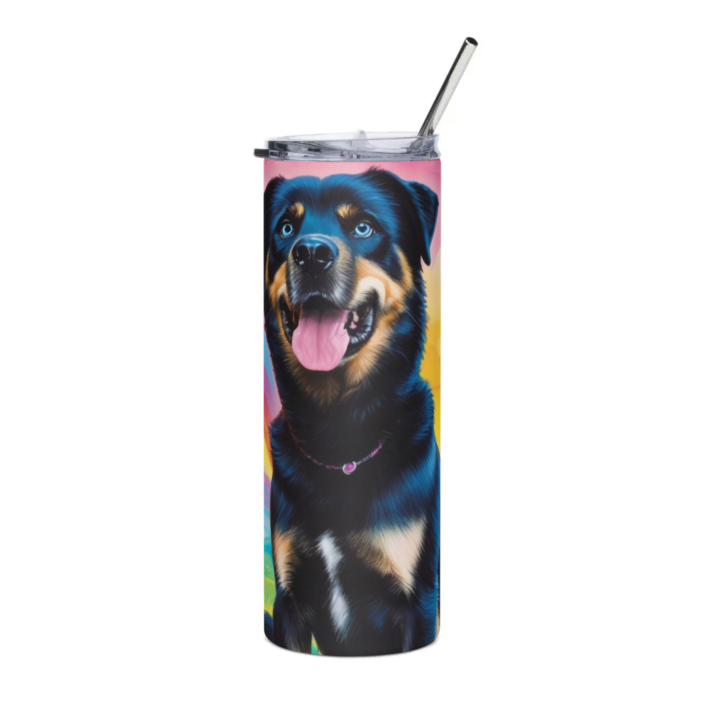 PugMug Custom Blue Stainless Steel Tumbler