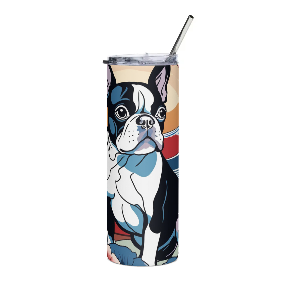 PugMug Custom Boston Terrier Stainless Steel Tumbler