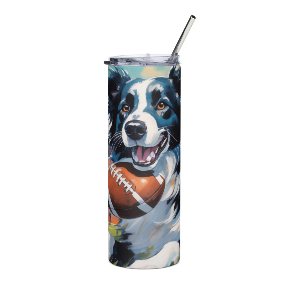 PugMug Custom Border Collie Stainless Steel Tumbler