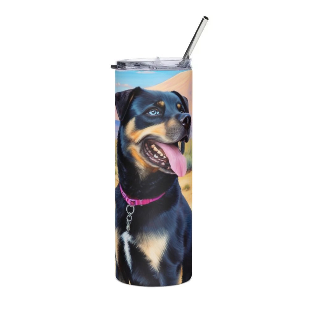 PugMug Custom Blue Stainless Steel Tumbler