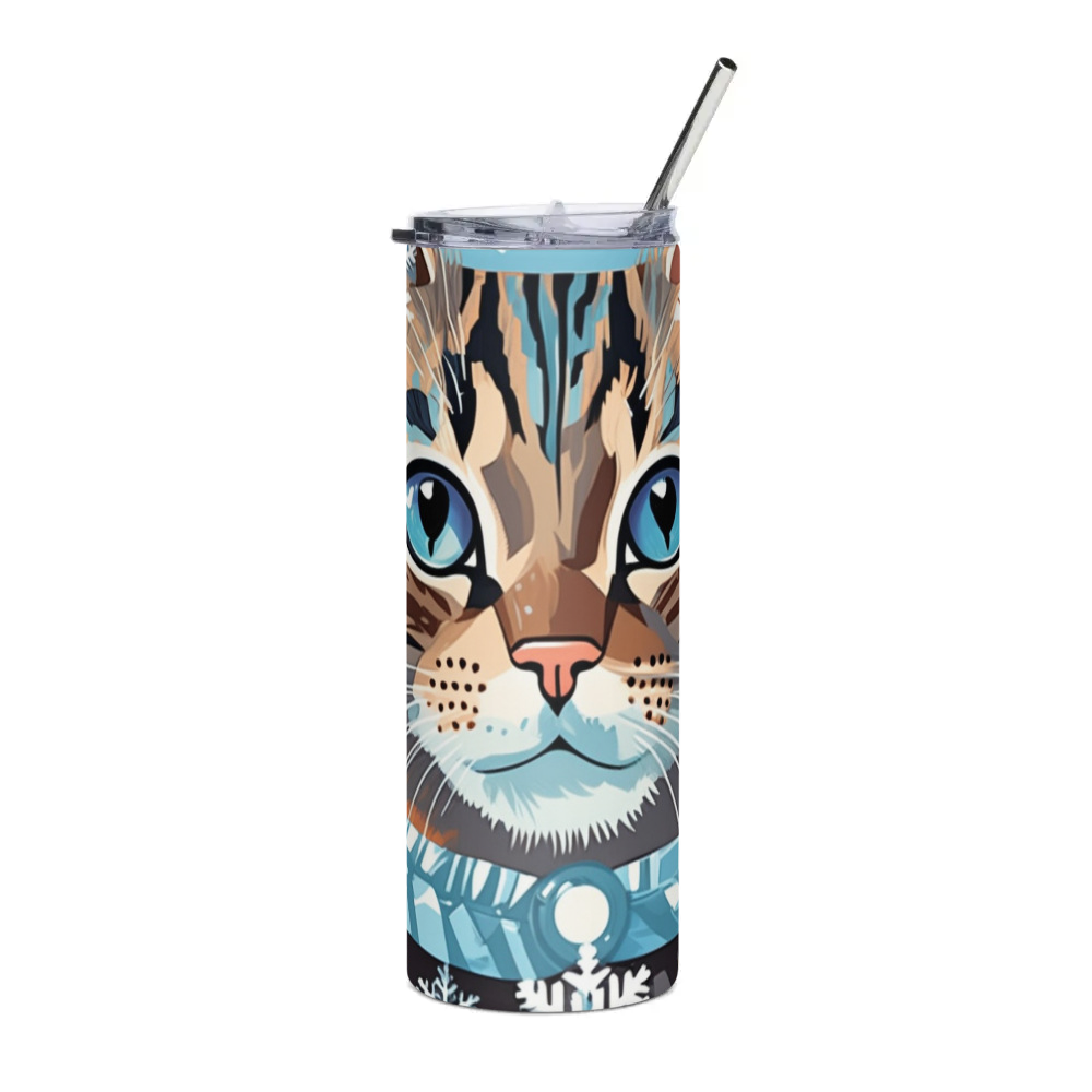PugMug Custom Tabby Exotic Cat Stainless Steel Tumbler