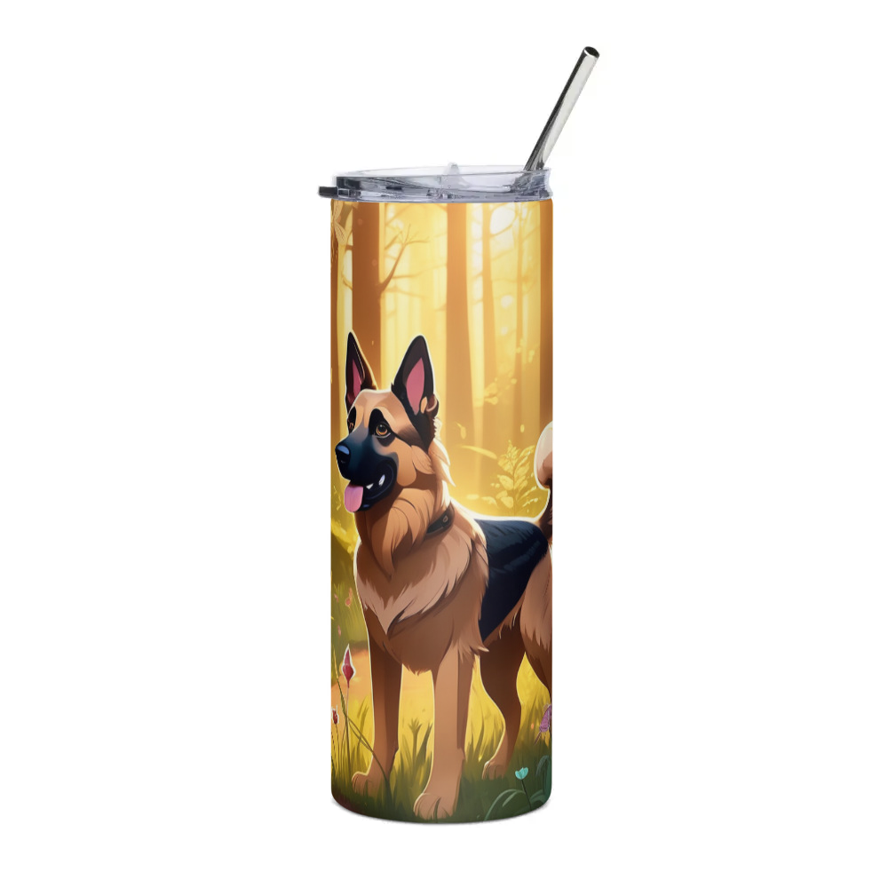 PugMug Custom German Shepherd Dog Stainless Steel Tumbler