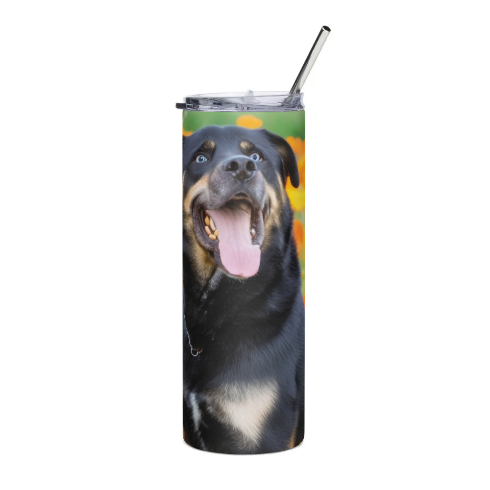 PugMug Custom Blue Stainless Steel Tumbler