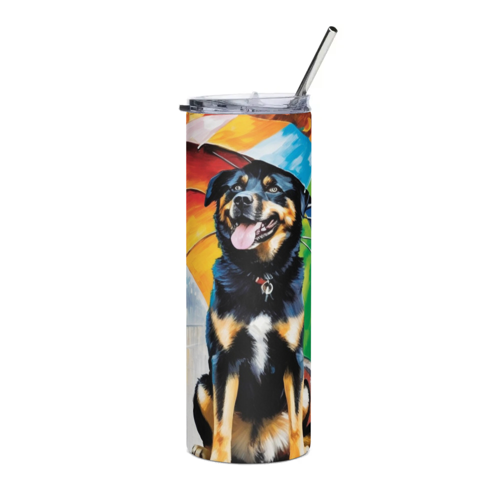 PugMug Custom Blue Stainless Steel Tumbler