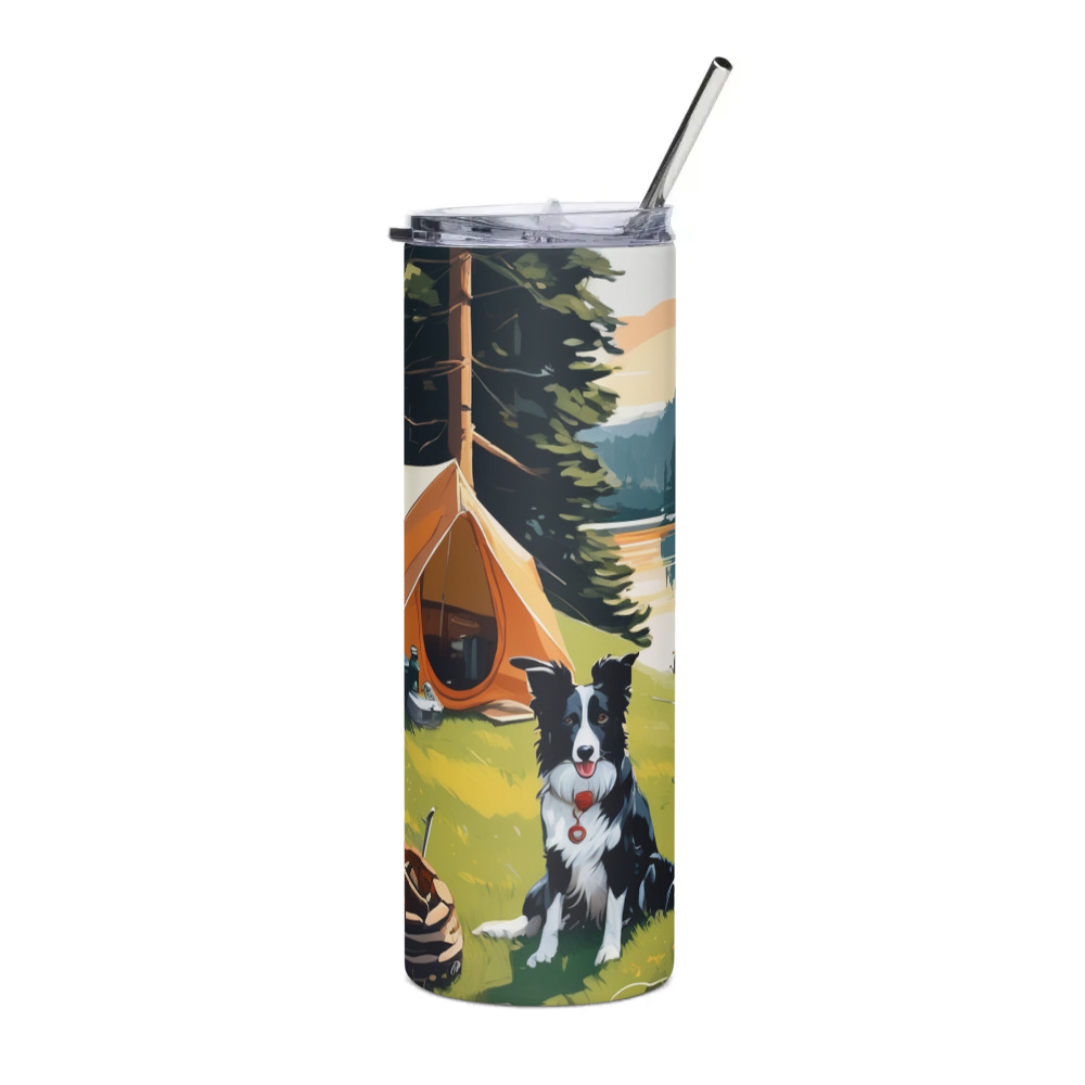PugMug Custom Border Collie Stainless Steel Tumbler