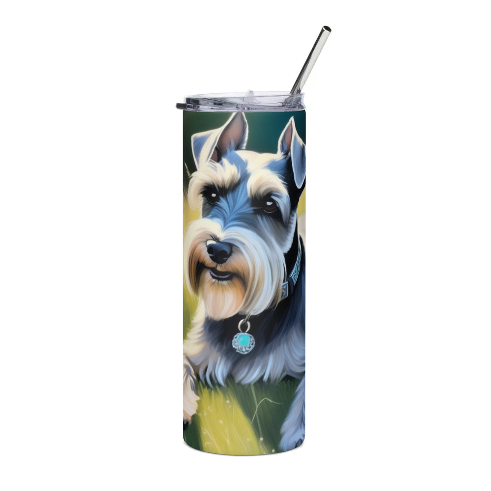 PugMug Custom Miniature Schnauzer Stainless Steel Tumbler