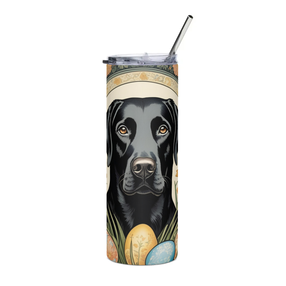 PugMug Custom Black Labrador Retriever Stainless Steel Tumbler