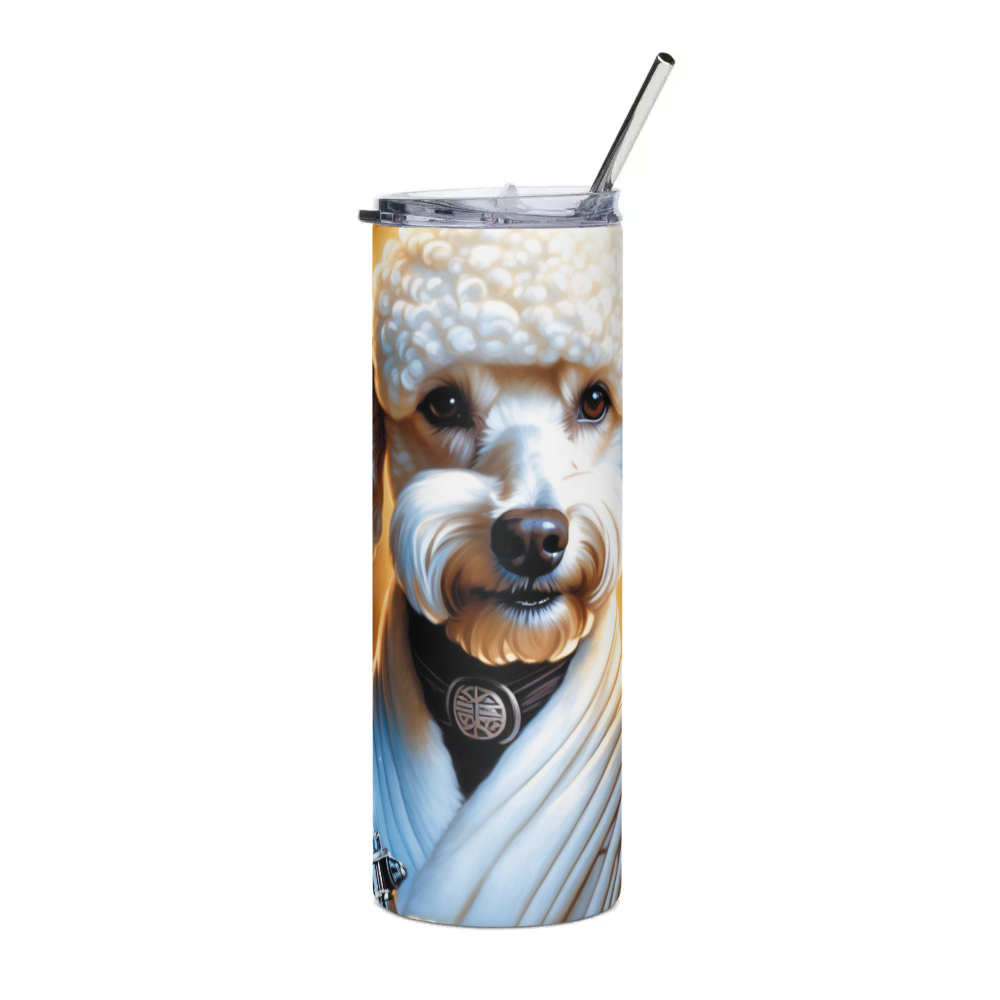 PugMug Custom White Poodle Stainless Steel Tumbler