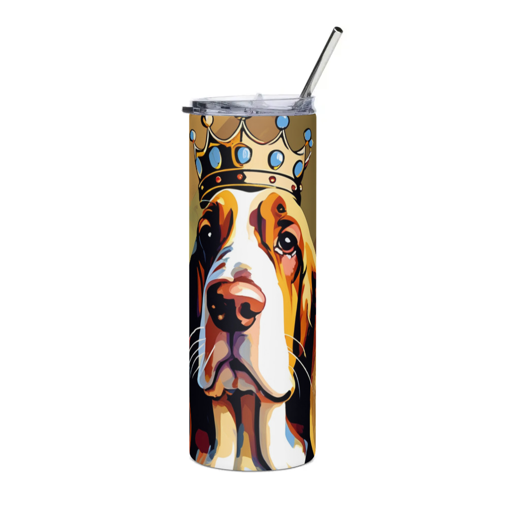 PugMug Custom Basset Hound Stainless Steel Tumbler