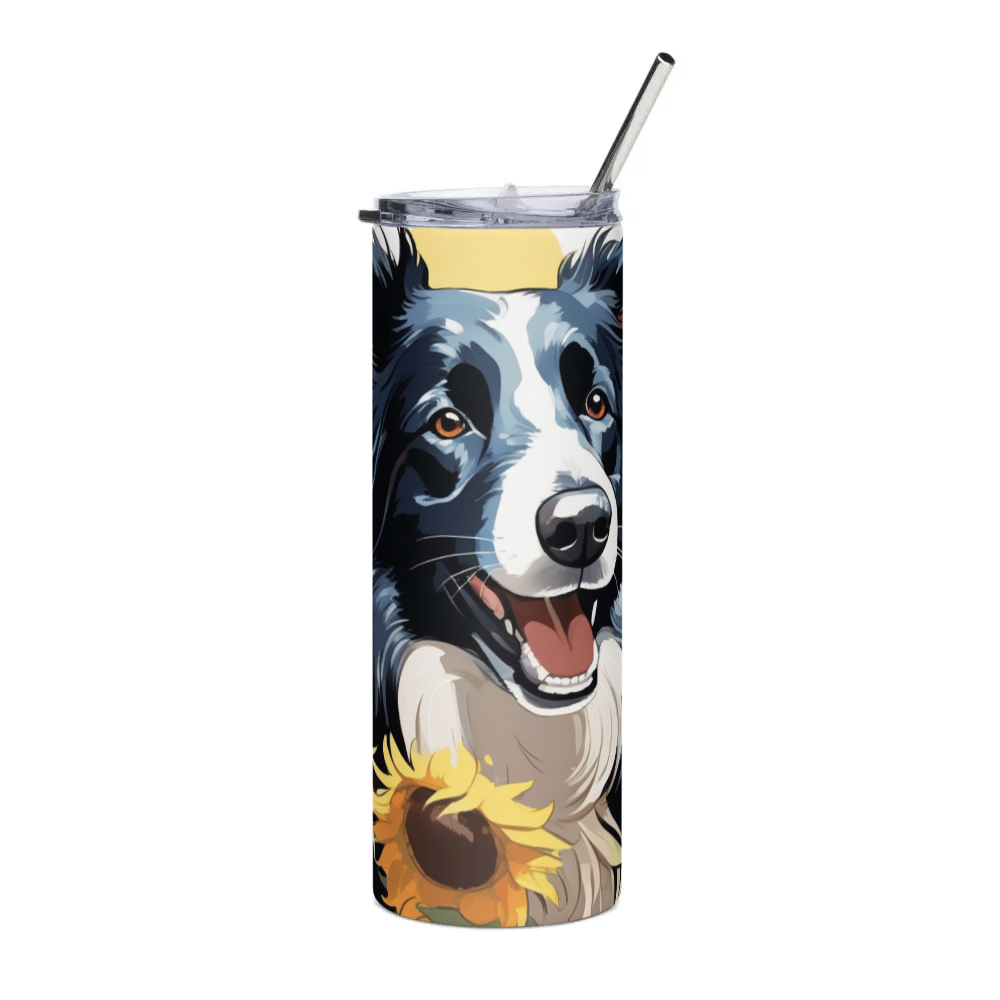 PugMug Custom Border Collie Stainless Steel Tumbler