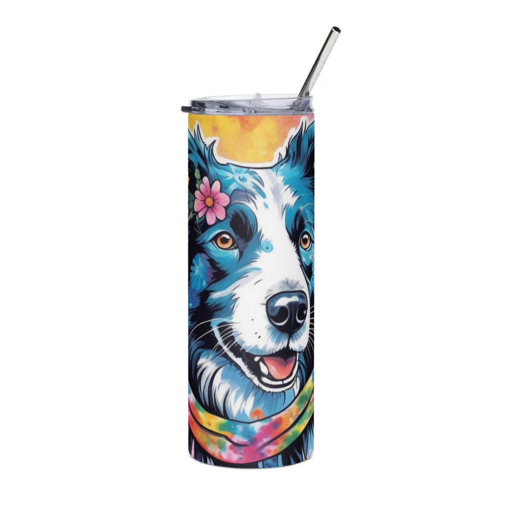 PugMug Custom Border Collie Stainless Steel Tumbler