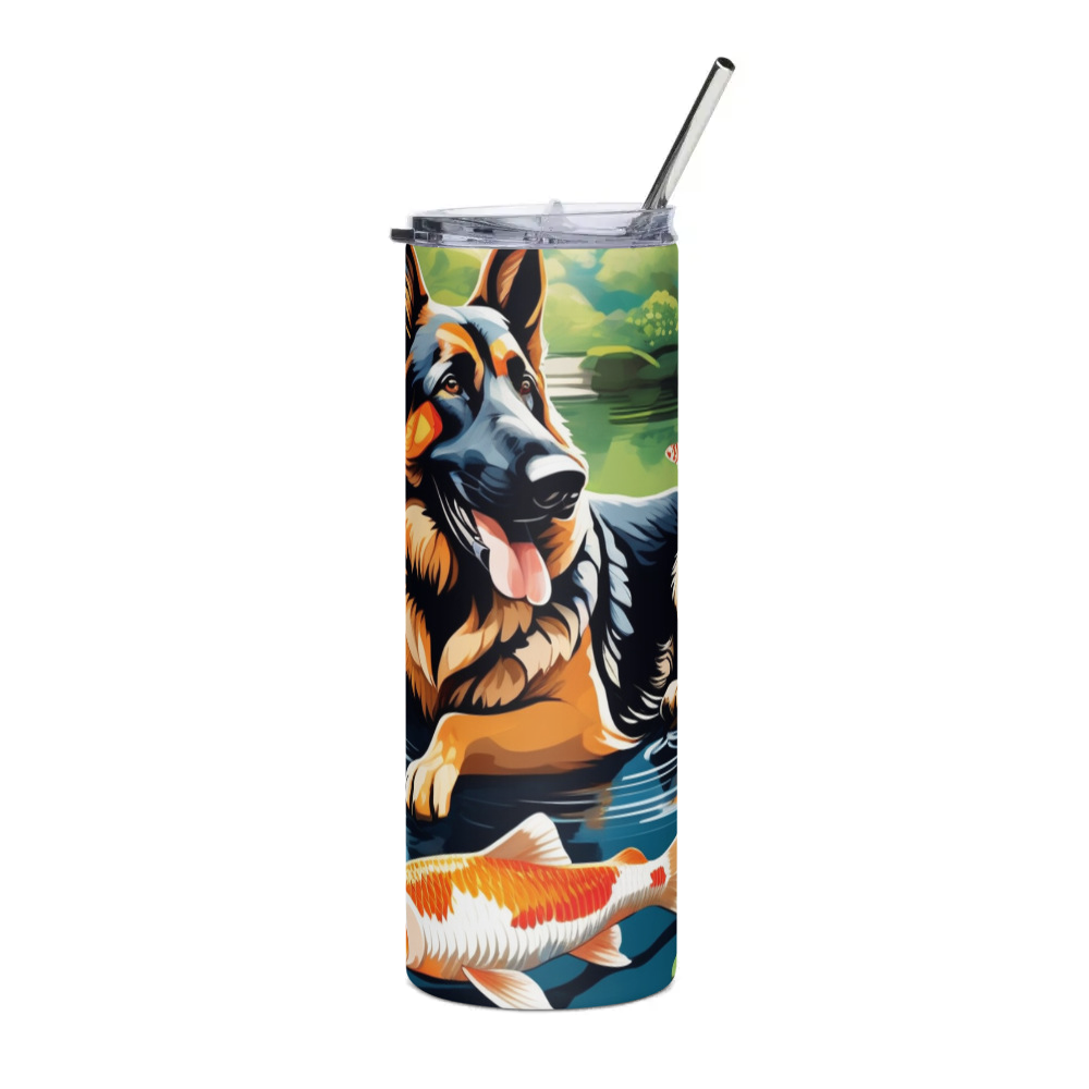 PugMug Custom German Shepherd Dog Stainless Steel Tumbler