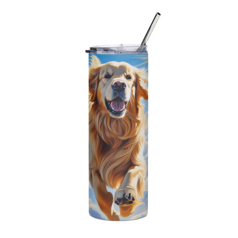 PugMug Custom Golden Retriever Stainless Steel Tumbler