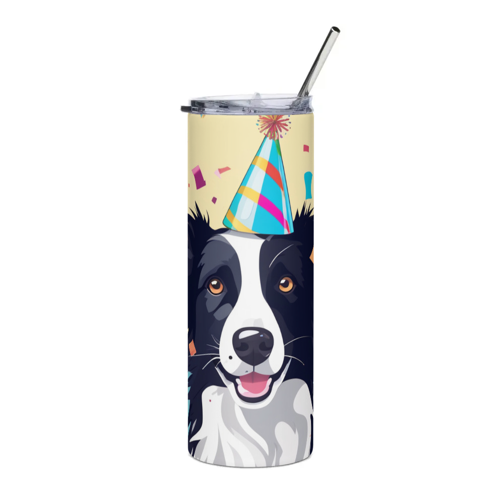 PugMug Custom Border Collie Stainless Steel Tumbler