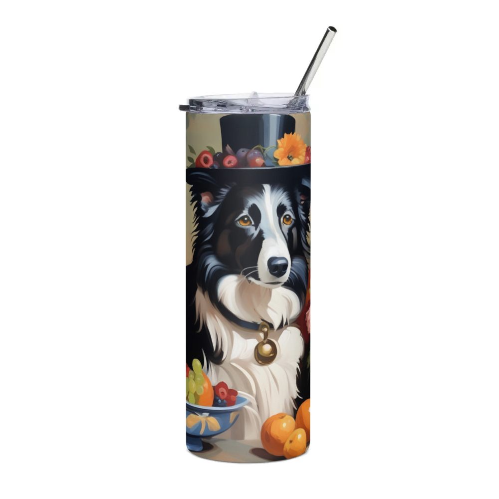 PugMug Custom Border Collie Stainless Steel Tumbler