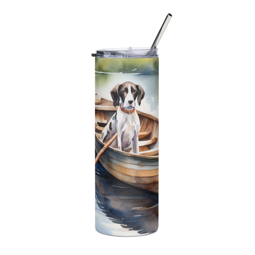 PugMug Custom Pointer Dog Stainless Steel Tumbler