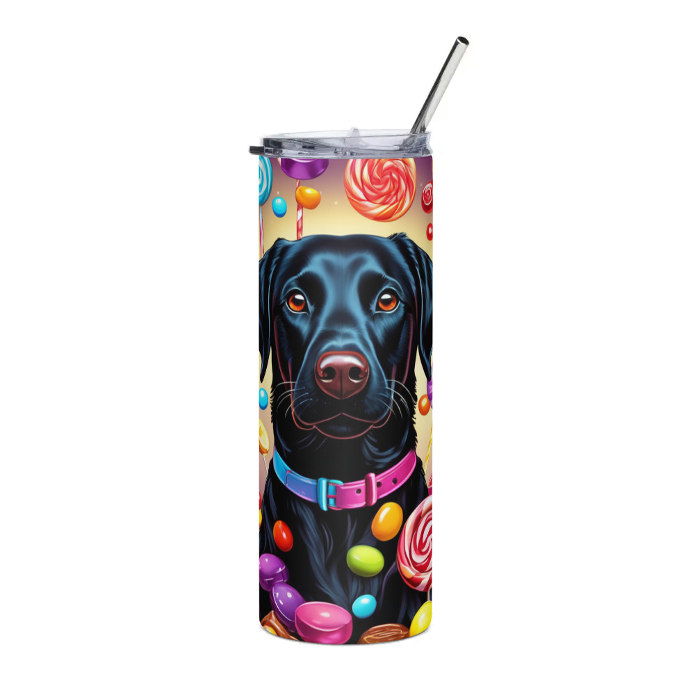 PugMug Custom Black Labrador Retriever Stainless Steel Tumbler