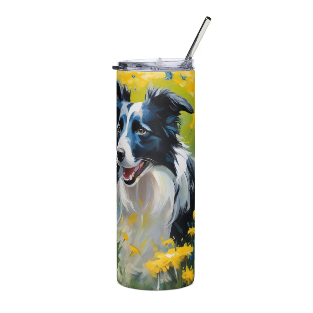 PugMug Custom Border Collie Stainless Steel Tumbler