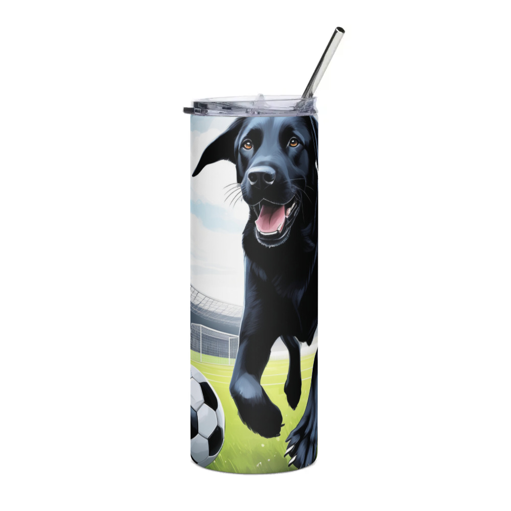 PugMug Custom Black Labrador Retriever Stainless Steel Tumbler