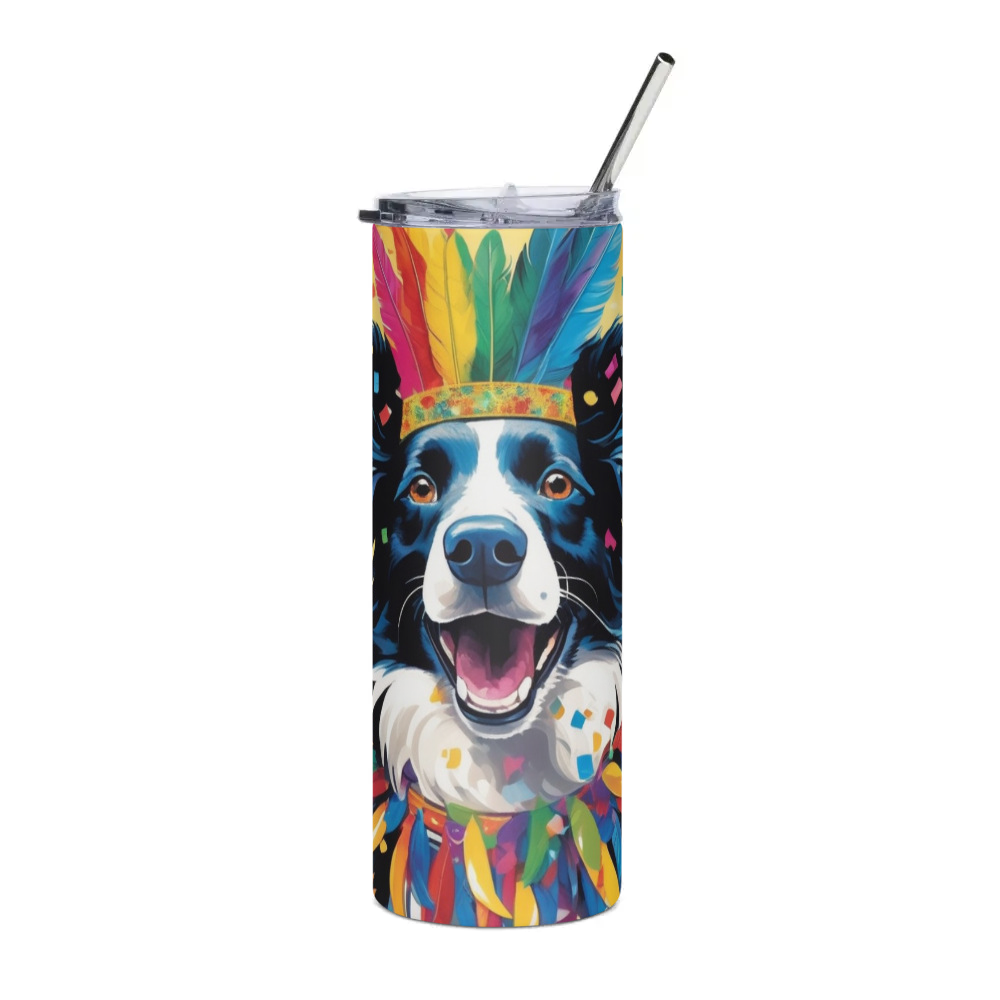 PugMug Custom Border Collie Stainless Steel Tumbler
