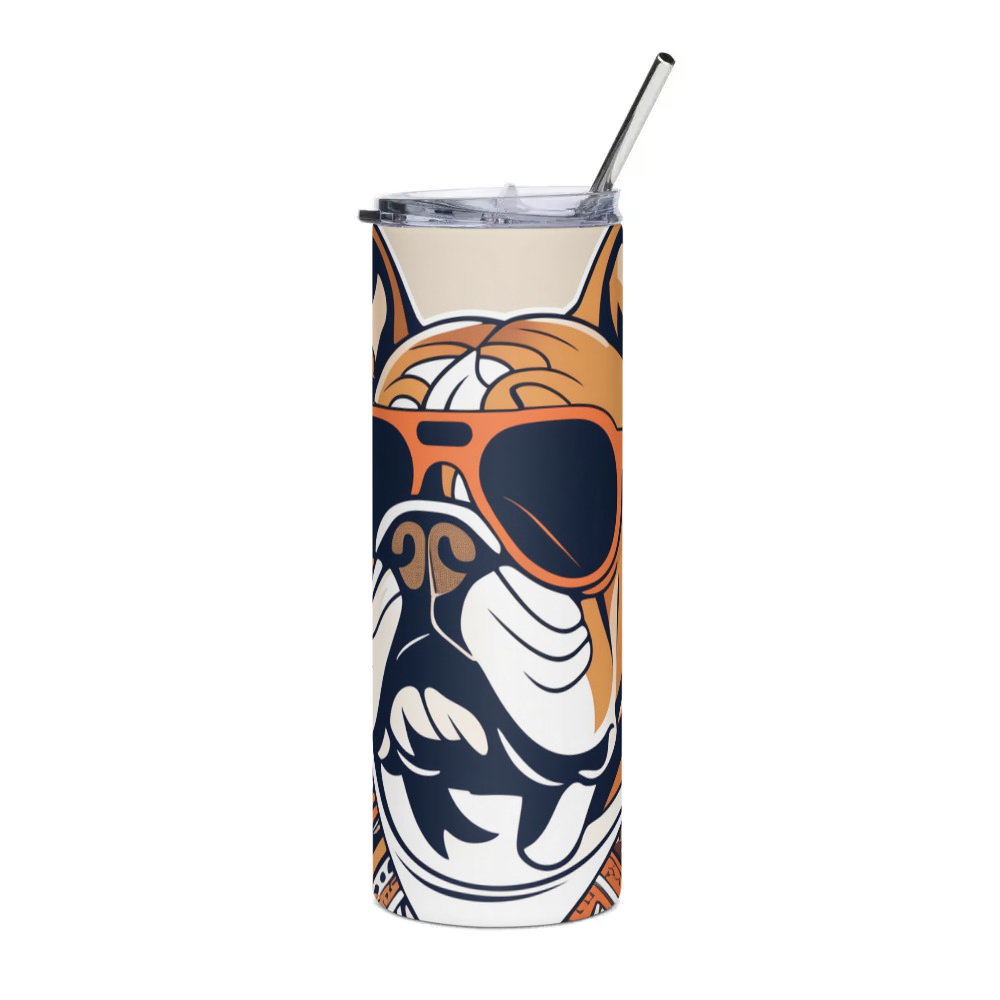 PugMug Custom Bulldog Stainless Steel Tumbler