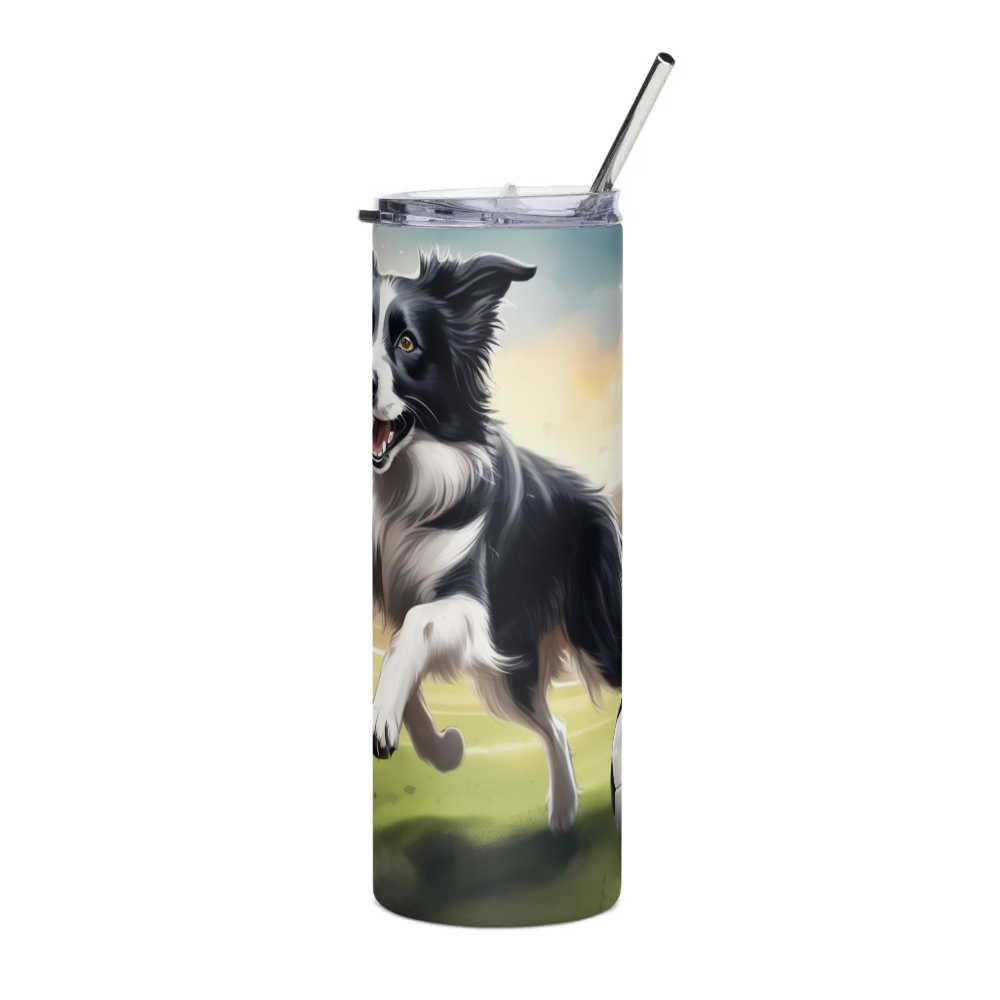 PugMug Custom Border Collie Stainless Steel Tumbler