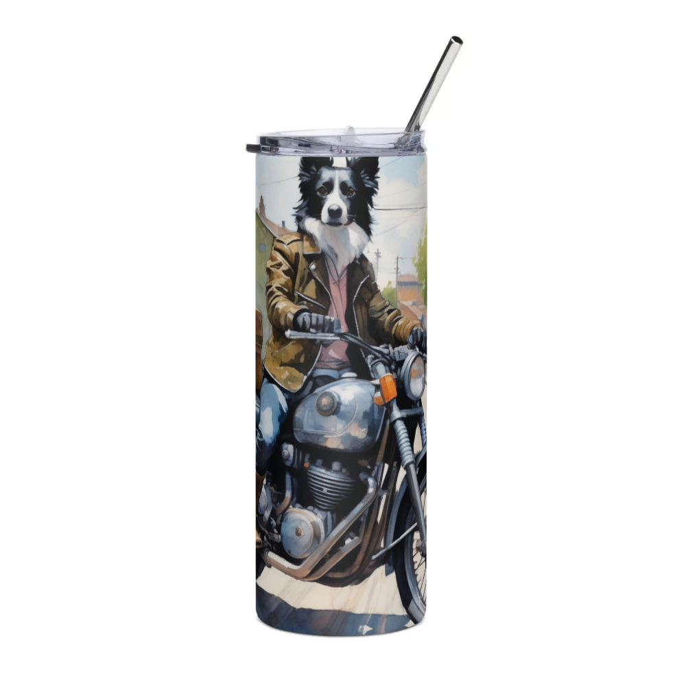 PugMug Custom Border Collie Stainless Steel Tumbler