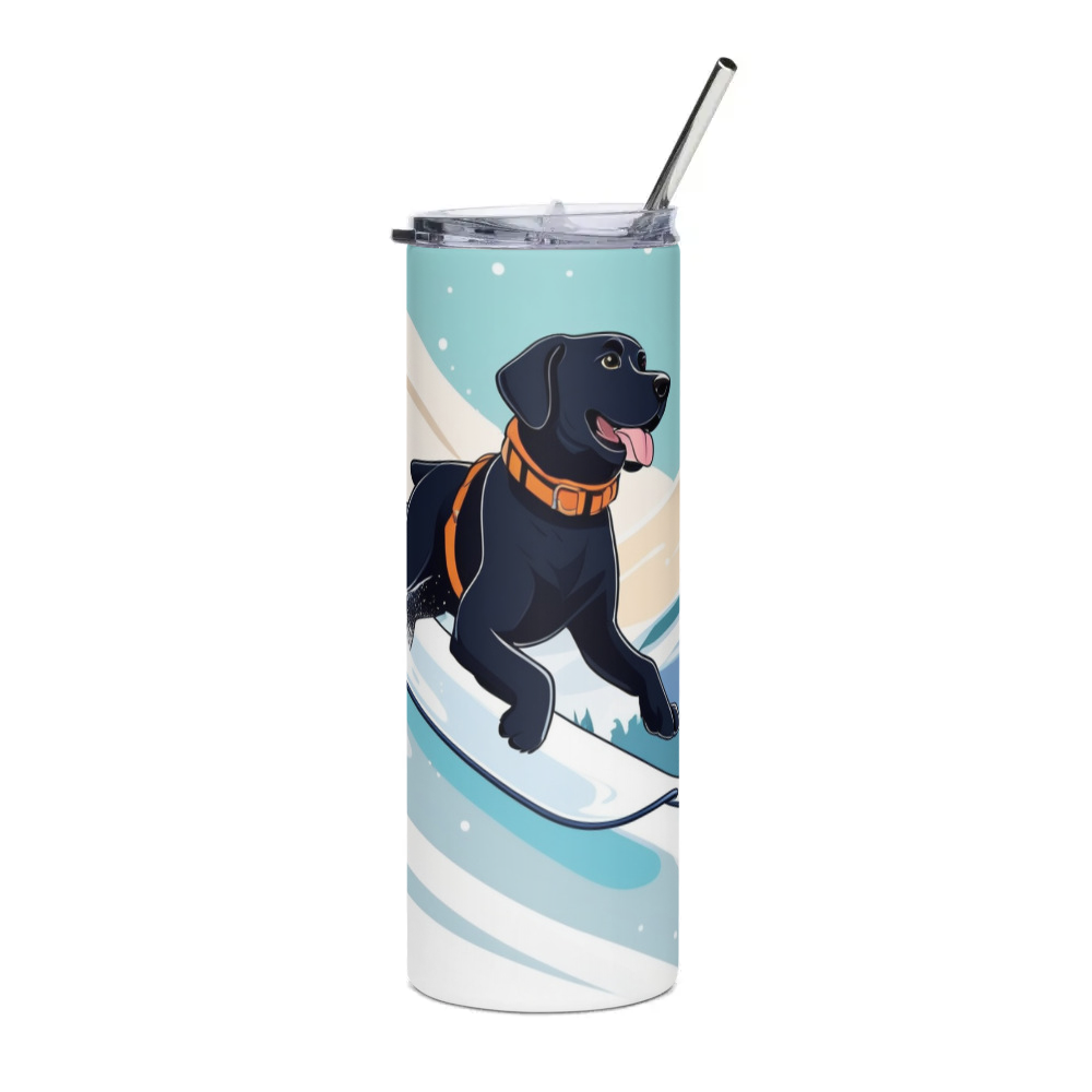 PugMug Custom Black Labrador Retriever Stainless Steel Tumbler