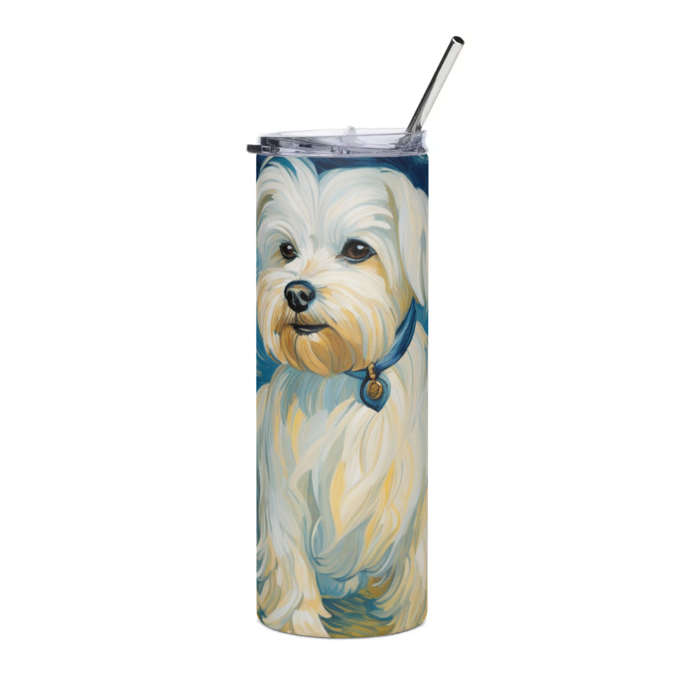 PugMug Custom Maltese Dog Stainless Steel Tumbler