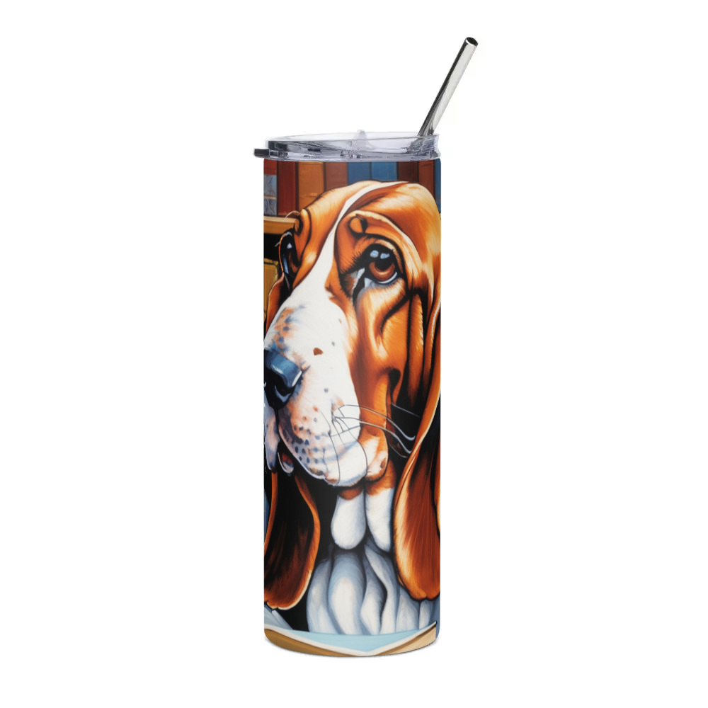 PugMug Custom Basset Hound Stainless Steel Tumbler