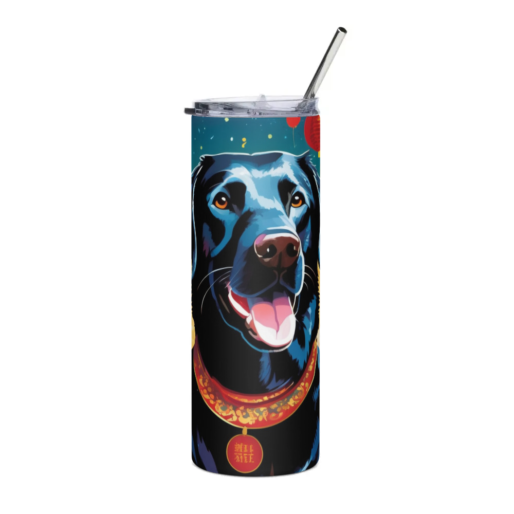 PugMug Custom Black Labrador Retriever Stainless Steel Tumbler