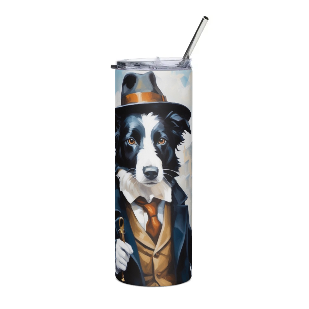 PugMug Custom Border Collie Stainless Steel Tumbler