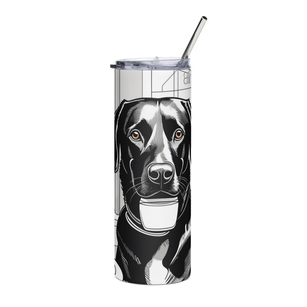 PugMug Custom Black Labrador Retriever Stainless Steel Tumbler