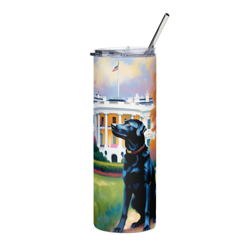 PugMug Custom Black Labrador Retriever Stainless Steel Tumbler