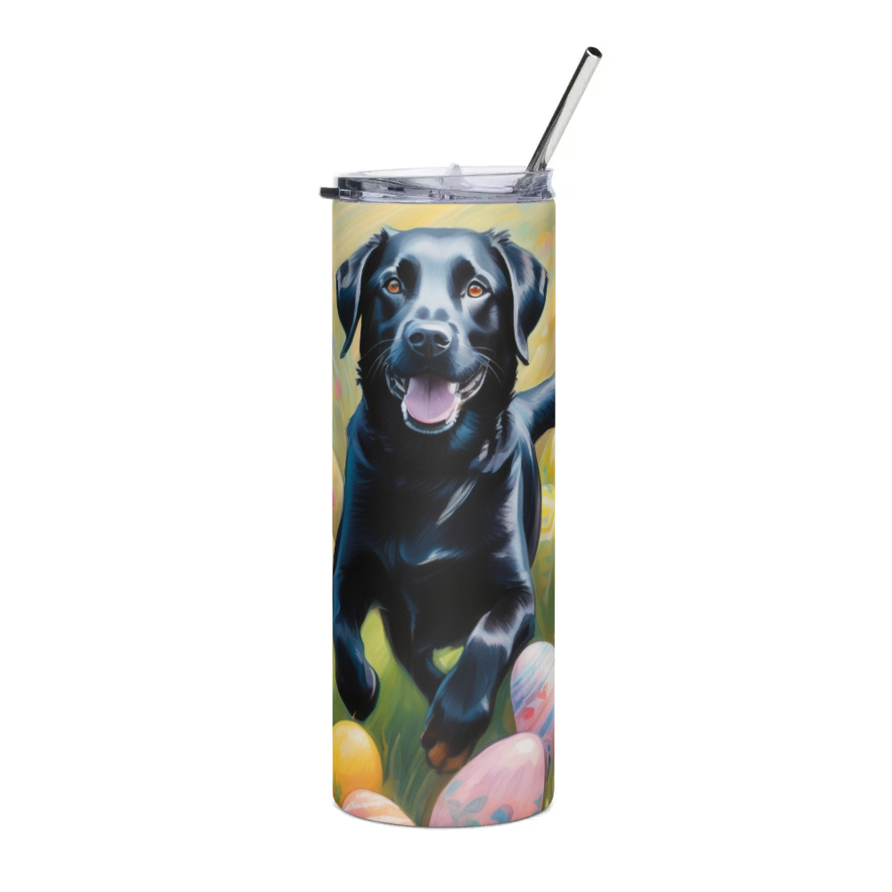 PugMug Custom Black Labrador Retriever Stainless Steel Tumbler