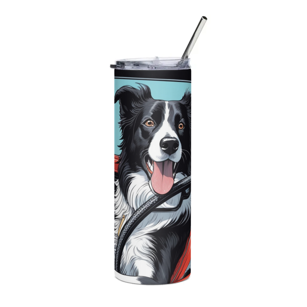 PugMug Custom Border Collie Stainless Steel Tumbler