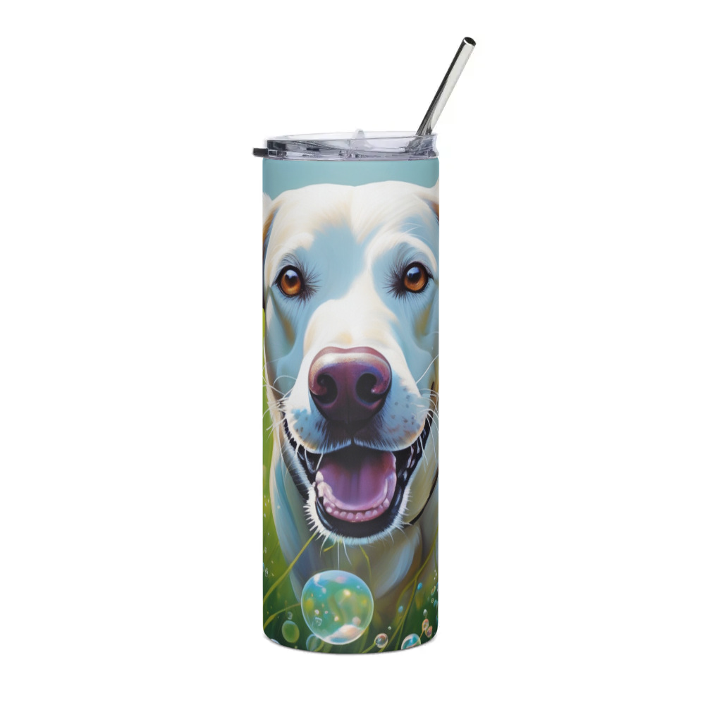 PugMug Custom White Labrador Retriever Stainless Steel Tumbler