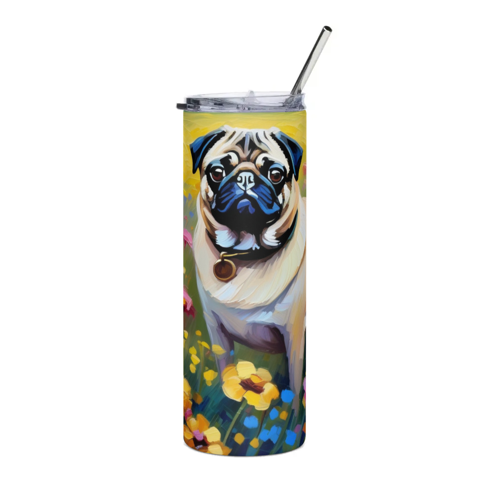 PugMug Custom Pug Stainless Steel Tumbler