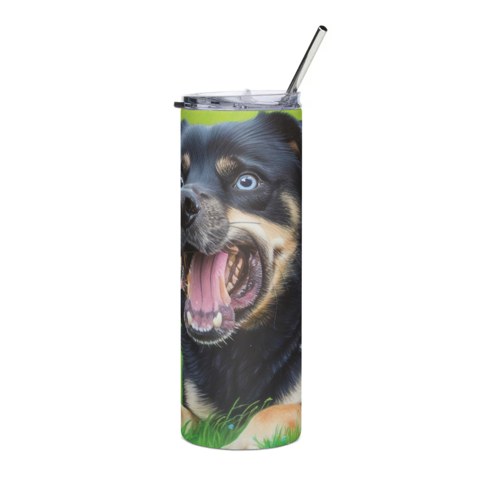 PugMug Custom Blue Stainless Steel Tumbler