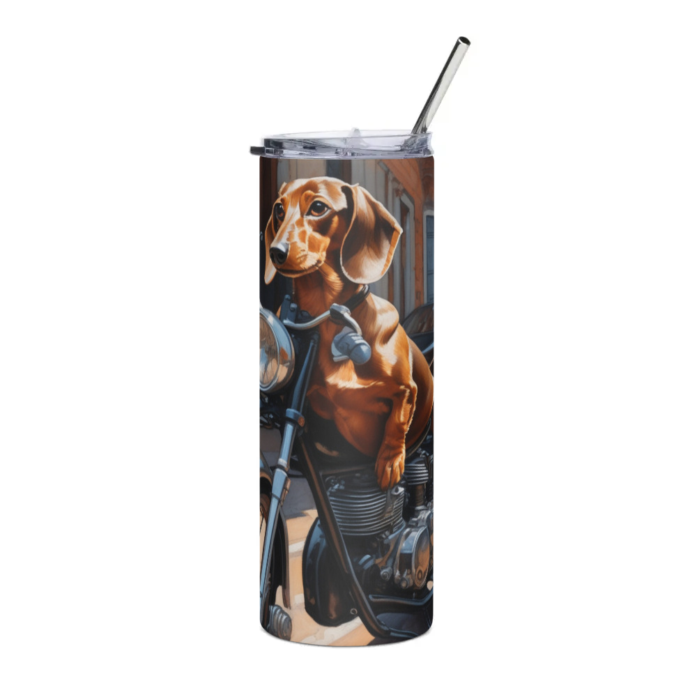 PugMug Custom Tan Dachshund Stainless Steel Tumbler