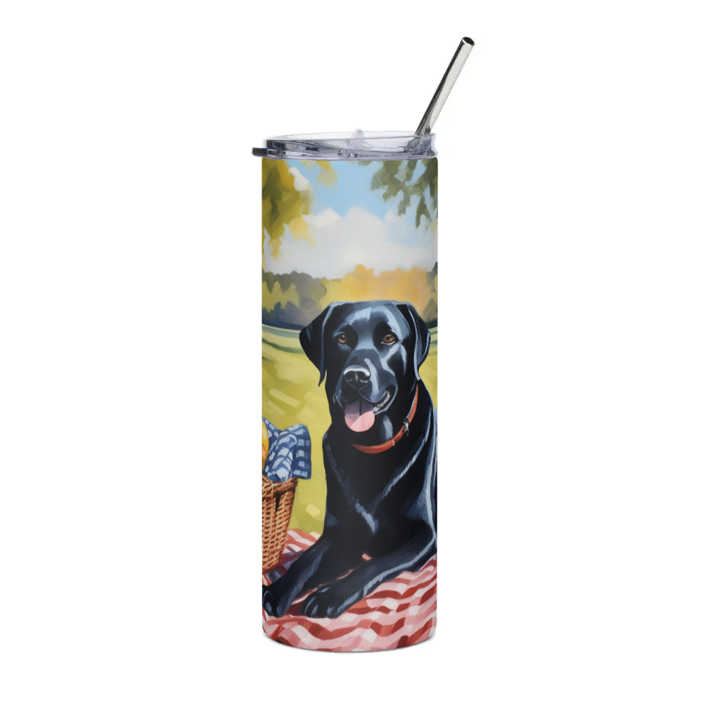 PugMug Custom Black Labrador Retriever Stainless Steel Tumbler