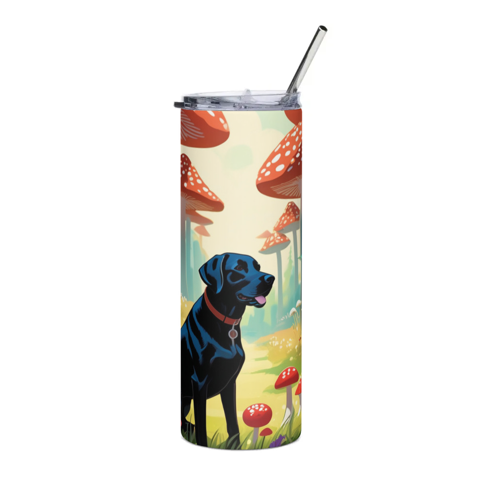 PugMug Custom Black Labrador Retriever Stainless Steel Tumbler
